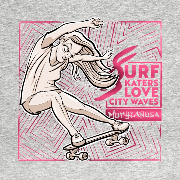 Surfskaters love city waves by motylanoga